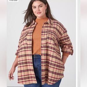 Lane Bryant Classic Button Down Shacket Size 18/20